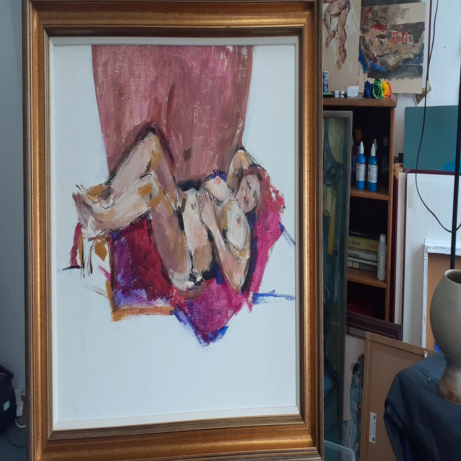 In the Pink 2023 — figurative oil painting by a member of Aberdeen Art Circle