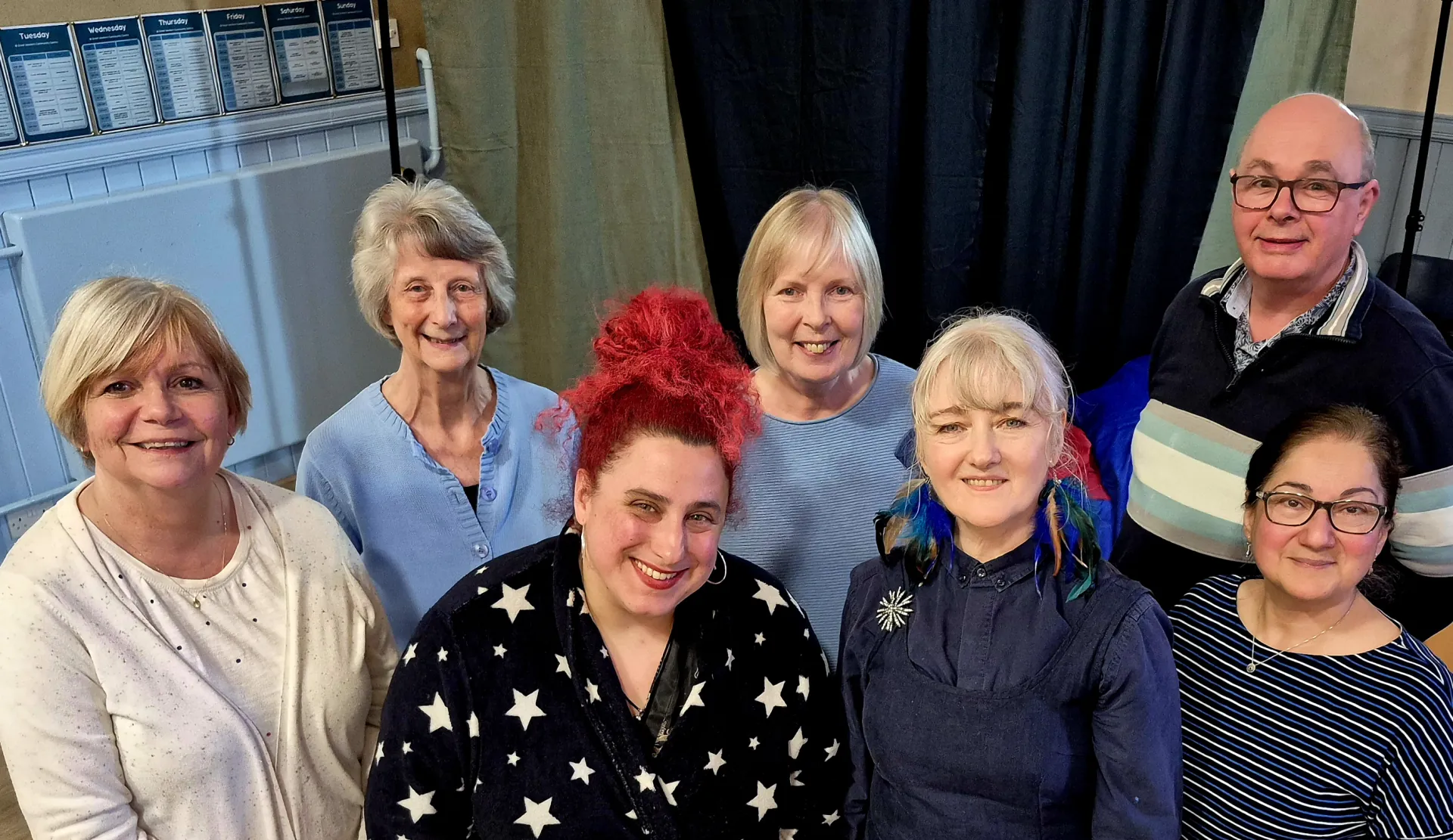 Aberdeen Art Circle members together at the Great Western Road Community Centre